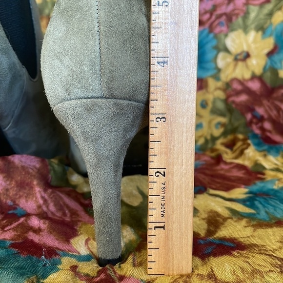 Brand New Antonio de Faria Genuine Suede Leather Olive Heeled Pull On Boots - Picture 11 of 15